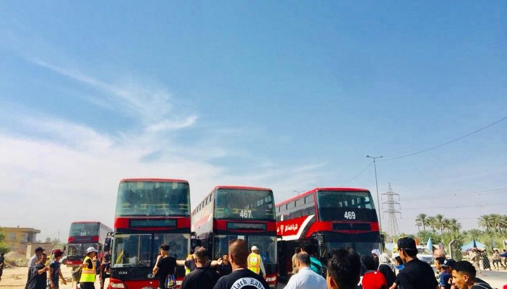 وزارة النقل تهيئ 200 باص لخدمة الزائرين على محوري بابل وبغداد