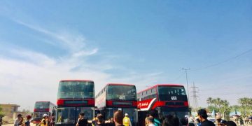 وزارة النقل تهيئ 200 باص لخدمة الزائرين على محوري بابل وبغداد